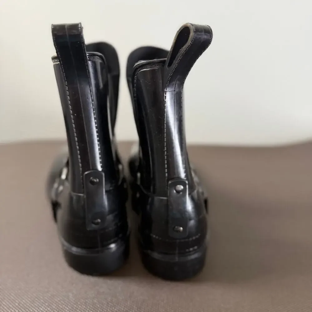 LAUREN RALPH LAUREN Tricia-Bo-Rai Wellies Rain Boots Black Outdoor Size 9B